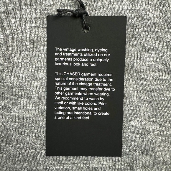 Chaser Tiered Ruffle Back Crew Neck Short Sleeve Knit Heather Gray T-Shirt M - Picture 5 of 16